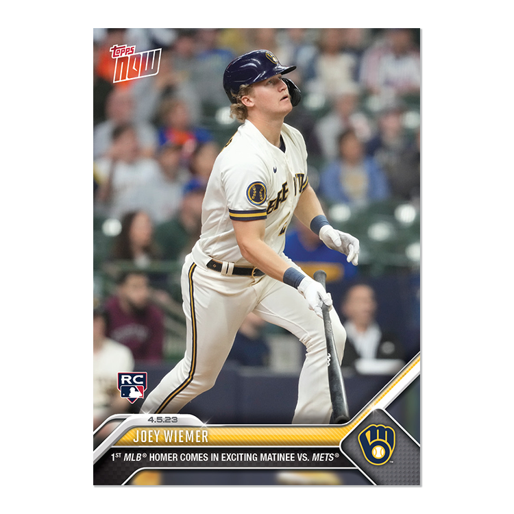 Joey Wiemer - 2023 MLB Topps NOW® Card 55 - PR: 1062