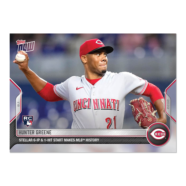 Hunter Greene - 2022 MLB Topps NOW® Card 635 - PR: 735