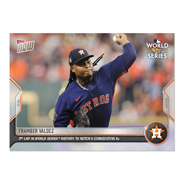 Framber Valdez - 2022 MLB Topps NOW® Card 1156 - PR: 1171
