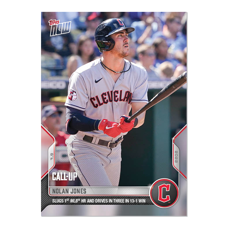 Nolan Jones - 2022 MLB Topps NOW® Card 498 - PR: 1038
