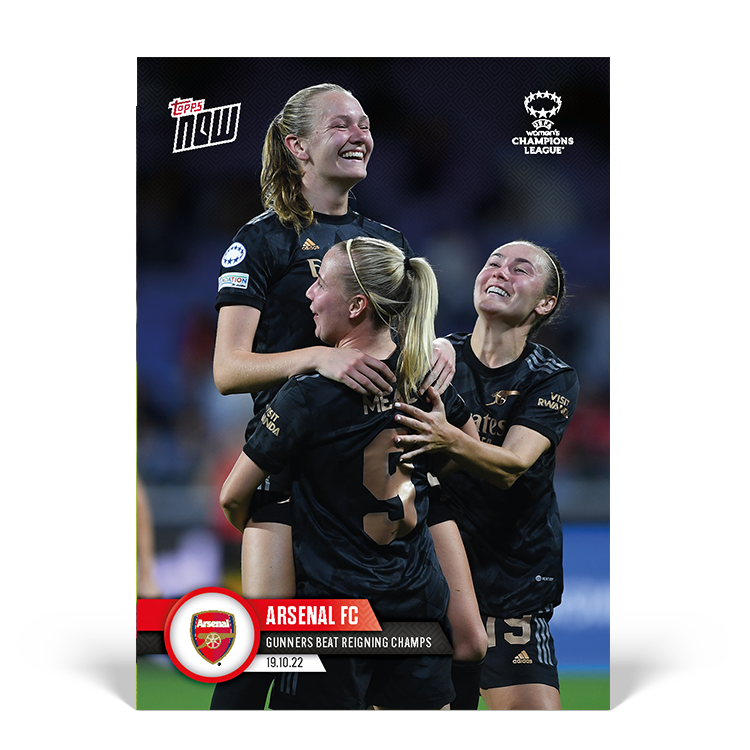 Gunners beat reigning champs - UWCL Topps NOW® Card #1 - PR: 261
