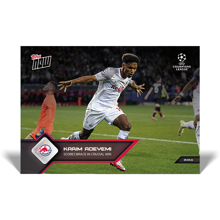 Scores brace in crucial win - UCL Topps NOW® Card #41 - PR: 776