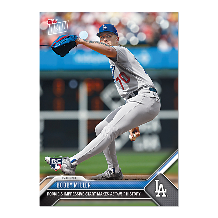 Bobby Miller  - 2023 MLB Topps NOW® Card 423 - PR: 2103