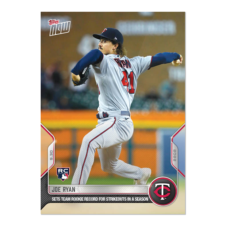 Joe Ryan  - 2022 MLB Topps NOW® Card 986 - PR: 471