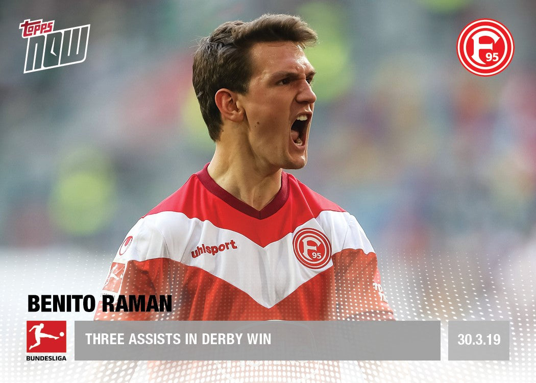 Three assists in derby win - Bundesliga Topps NOW® Card 98 - Print Run: 36