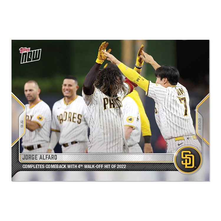 Jorge Alfaro  - 2022 MLB Topps NOW® Card 853 - PR: 305