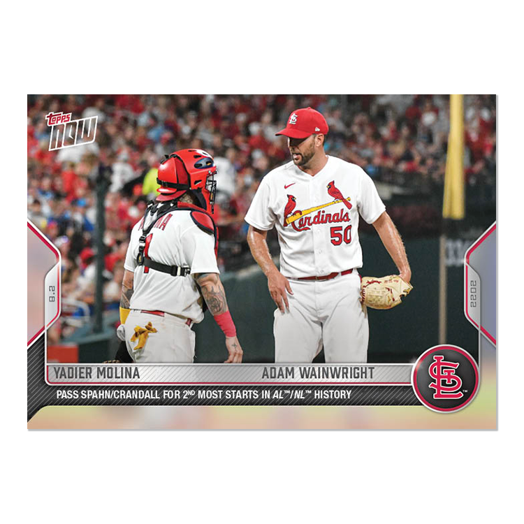 Yadier Molina/Adam Wainwright  - 2022 MLB Topps NOW® Card 643 - PR: 750