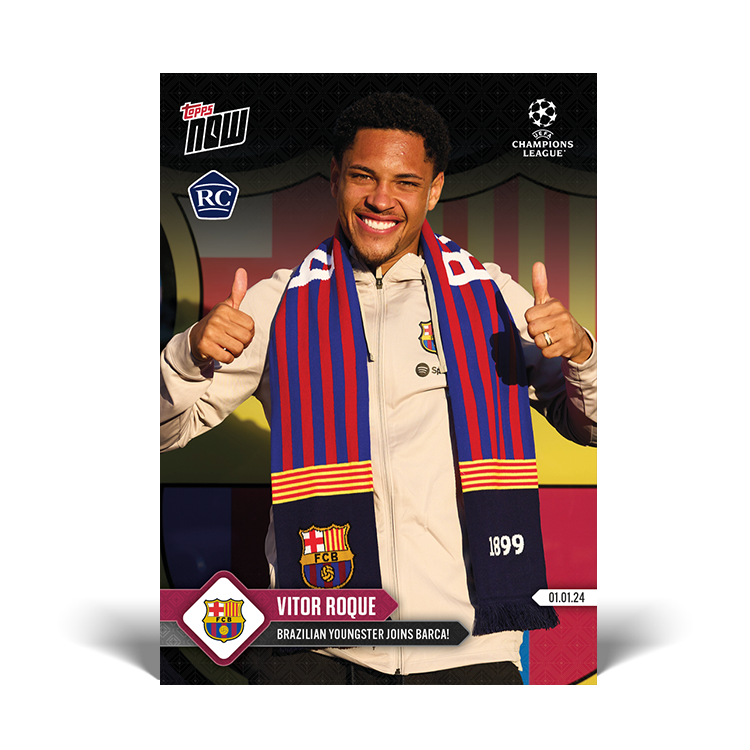 Vitor Roque - Brazilian youngster joins Barca! - UCL Topps NOW® Card #87 - PR: 2900