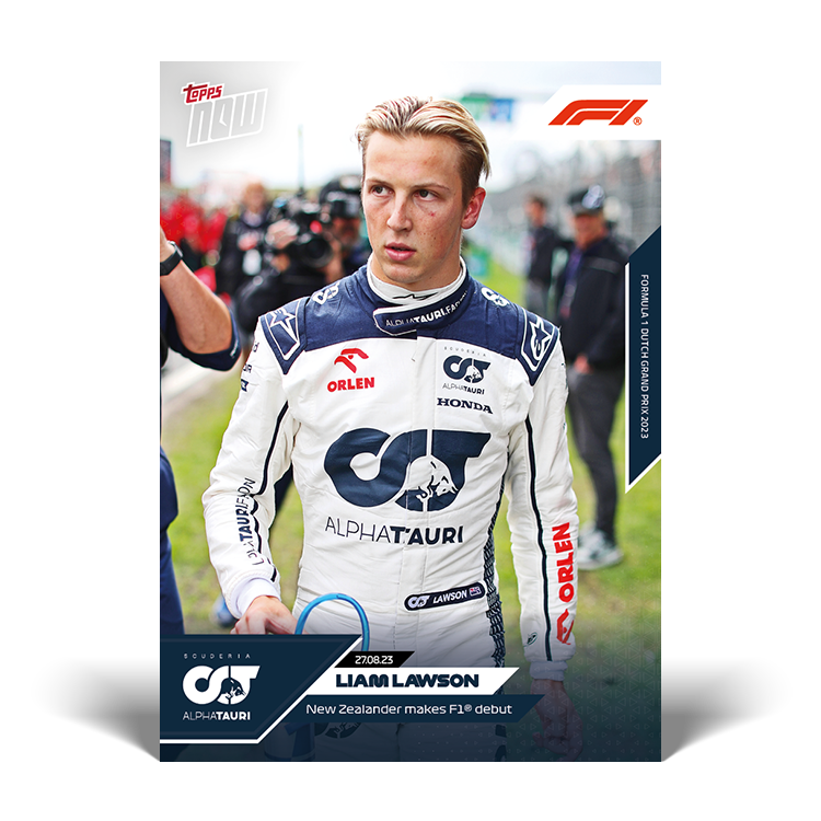 Liam Lawson - New Zealander makes F1 debut - F1 Topps NOW® Card #42 - PR: 2527