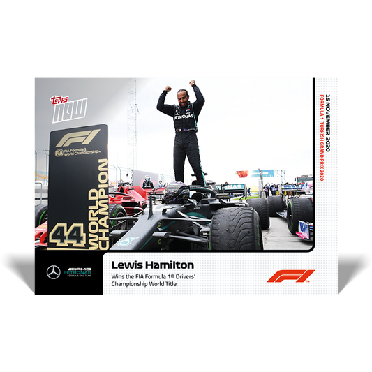 Wins the FIA Formula 1® Drivers World Title for the 7th time - F1 Topps NOW®  - Card #13 - Print Run: 5266