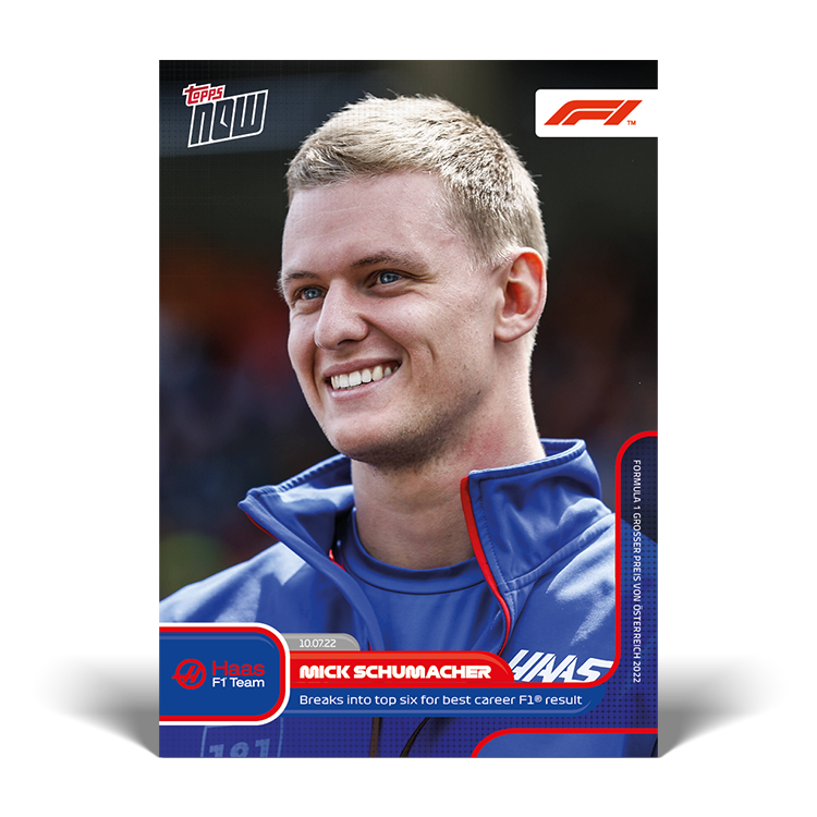 Breaks into top six for best career F1 result - F1 Topps NOW® Card #40 - PR: 1415