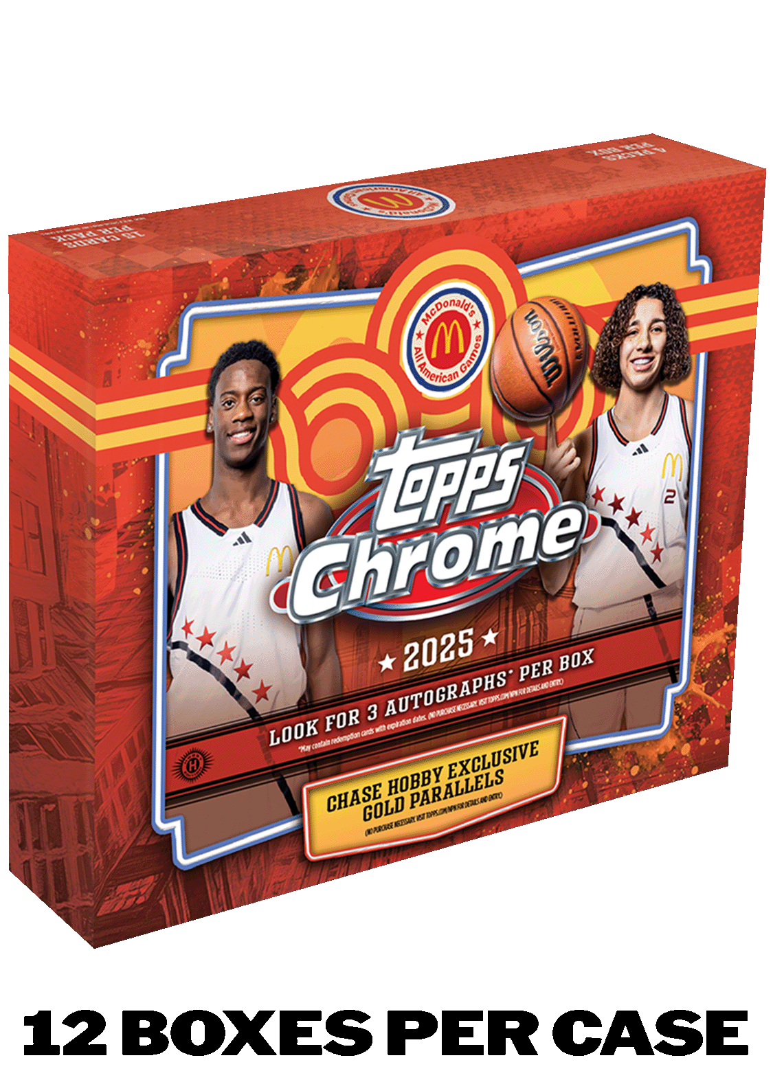 2025 Topps Chrome® McDonald’s All-American Basketball - Hobby Box - Sealed Case