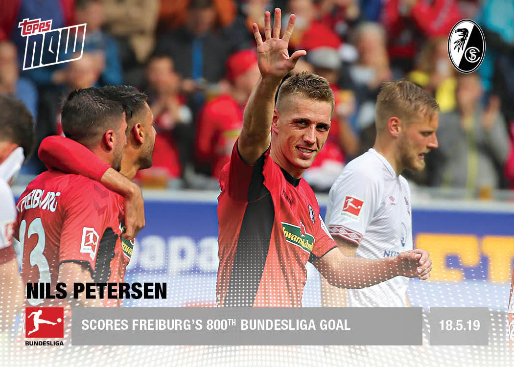 Scores Freiburg's 800th Bundesliga goal - Bundesliga Topps NOW® Card 126 - Print Run: 37