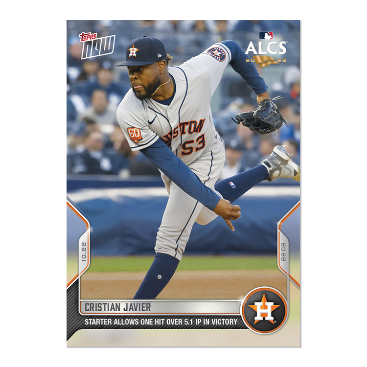 Cristian Javier  - 2022 MLB Topps NOW® Card 1121 - PR: 465
