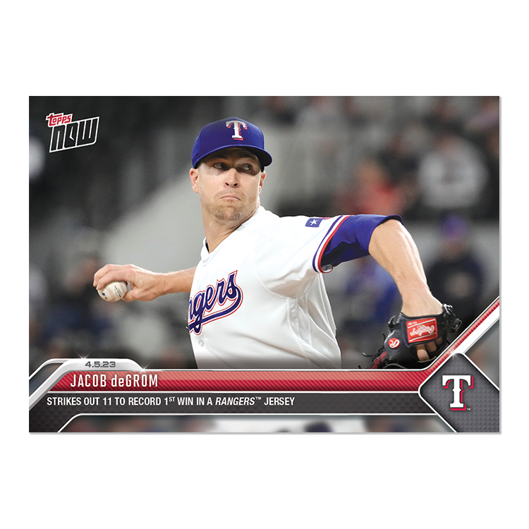 Jacob deGrom  - 2023 MLB Topps NOW® Card 58 - PR: 397