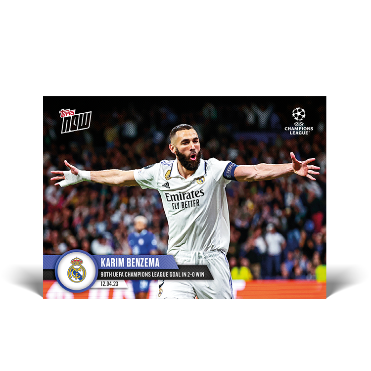 90th UEFA Champions League goal in 2-0 win - UCL Topps NOW® Card #96 - PR: 350