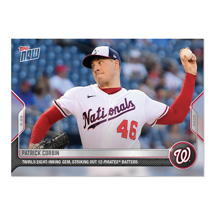 Patrick Corbin  - 2022 MLB Topps NOW® Card 424 - PR: 212