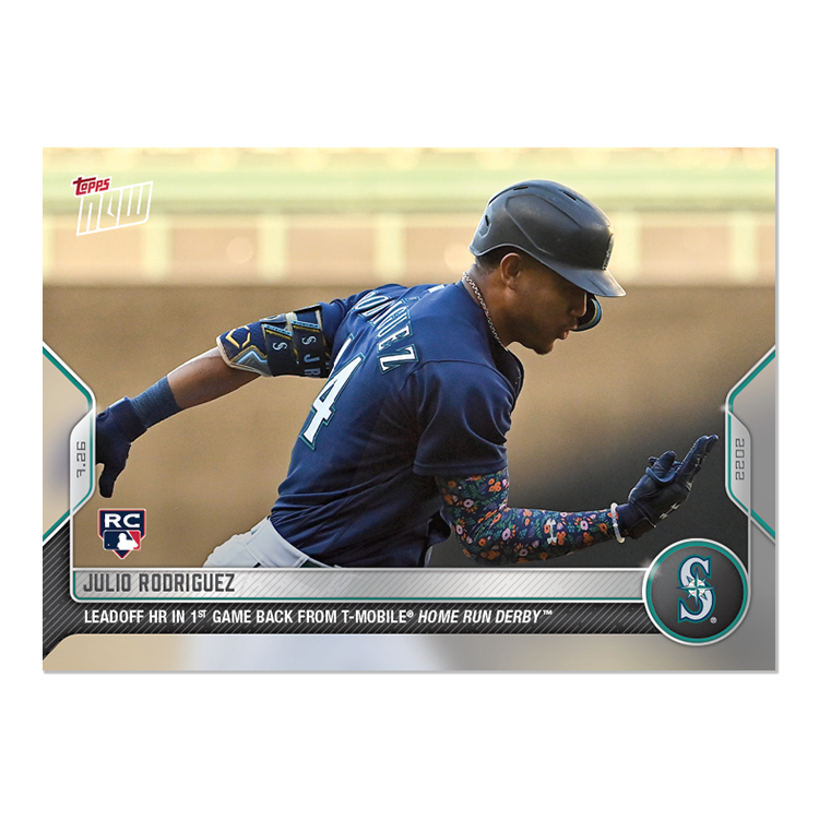 Julio Rodriguez  - 2022 MLB Topps NOW® Card 599 - PR: 3066