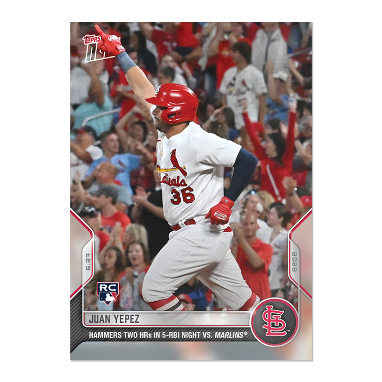 Juan Yepez  - 2022 MLB Topps NOW® Card 420 - PR: 905