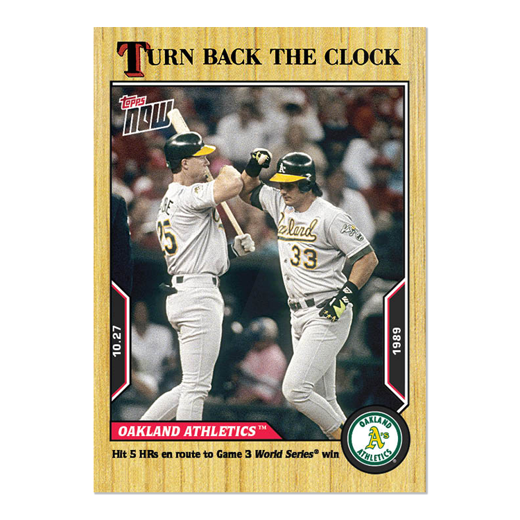 Oakland Athletics  - 2022 MLB Topps NOW® Turn Back The Clock - Card 211 - PR: 314