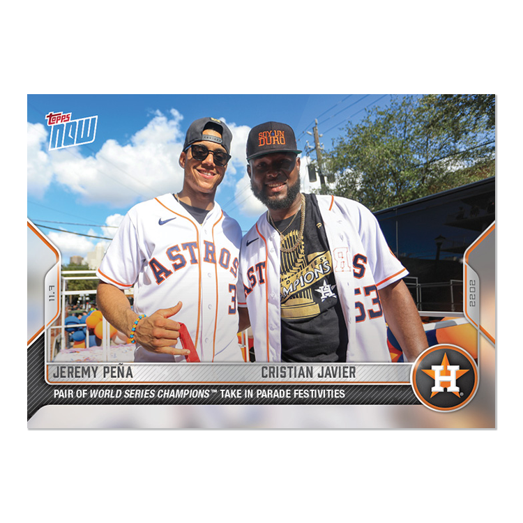 Jeremy Peña/Cristian Javier  - 2022 MLB Topps NOW® Card OS02 - PR: 843
