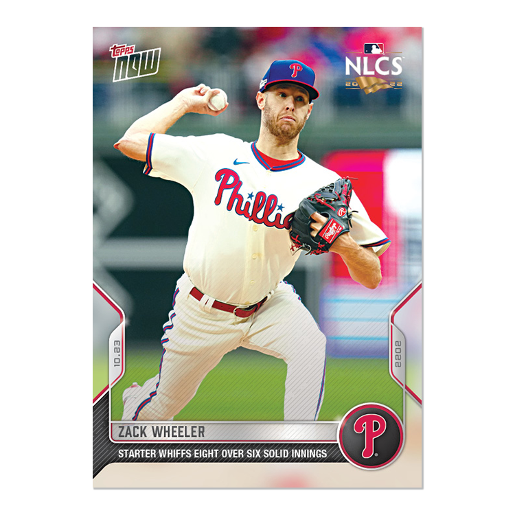 Zack Wheeler  - 2022 MLB Topps NOW® Card 1124 - PR: 1072