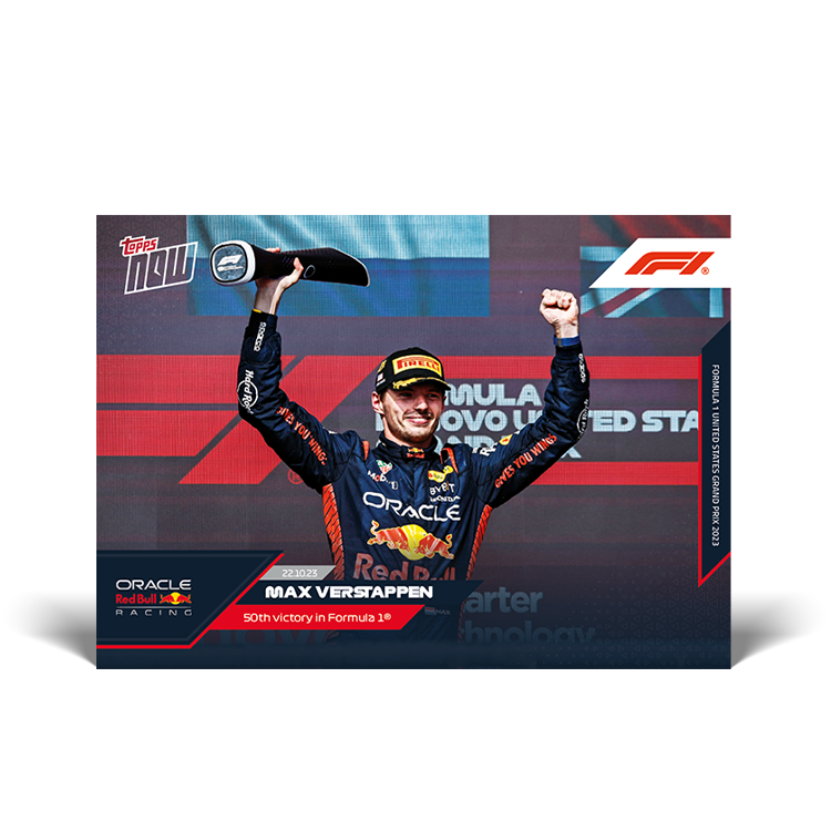 Max Verstappen - 50th Grand Prix victory - F1 Topps NOW® Card #58 - PR: 1527