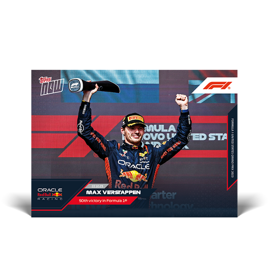 Max Verstappen - 50th Grand Prix victory - F1 Topps NOW® Card #58 - PR: 1527