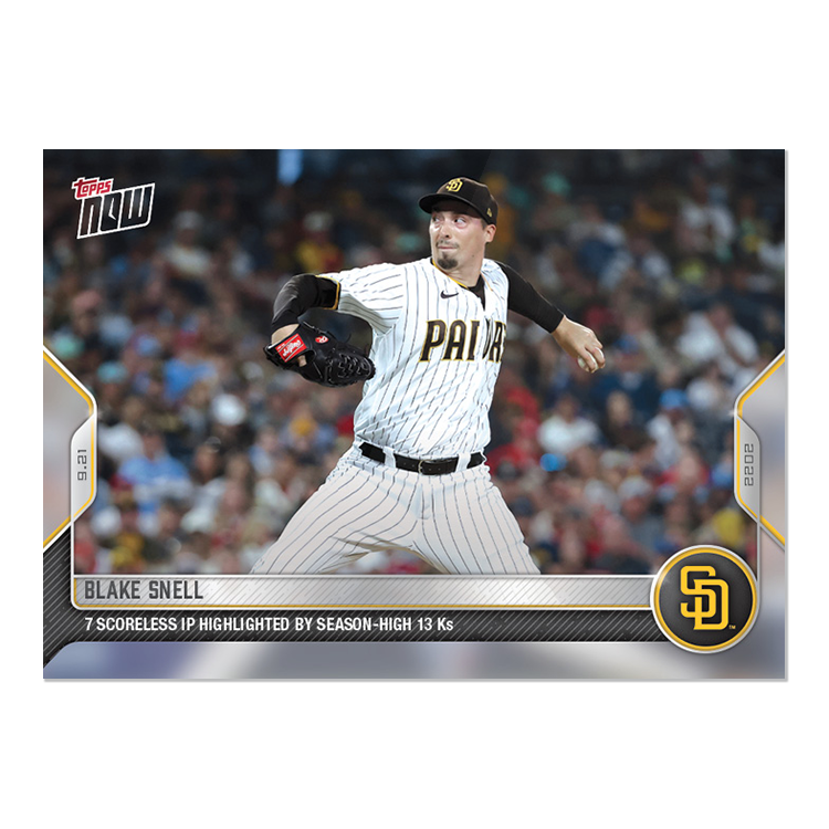 Blake Snell  - 2022 MLB Topps NOW® Card 939 - PR: 198