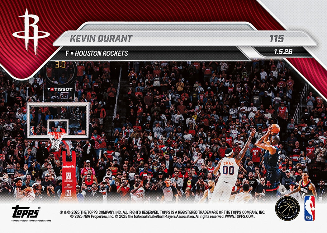 Kevin Durant - 2025-26 NBA Topps NOW® - Card 115