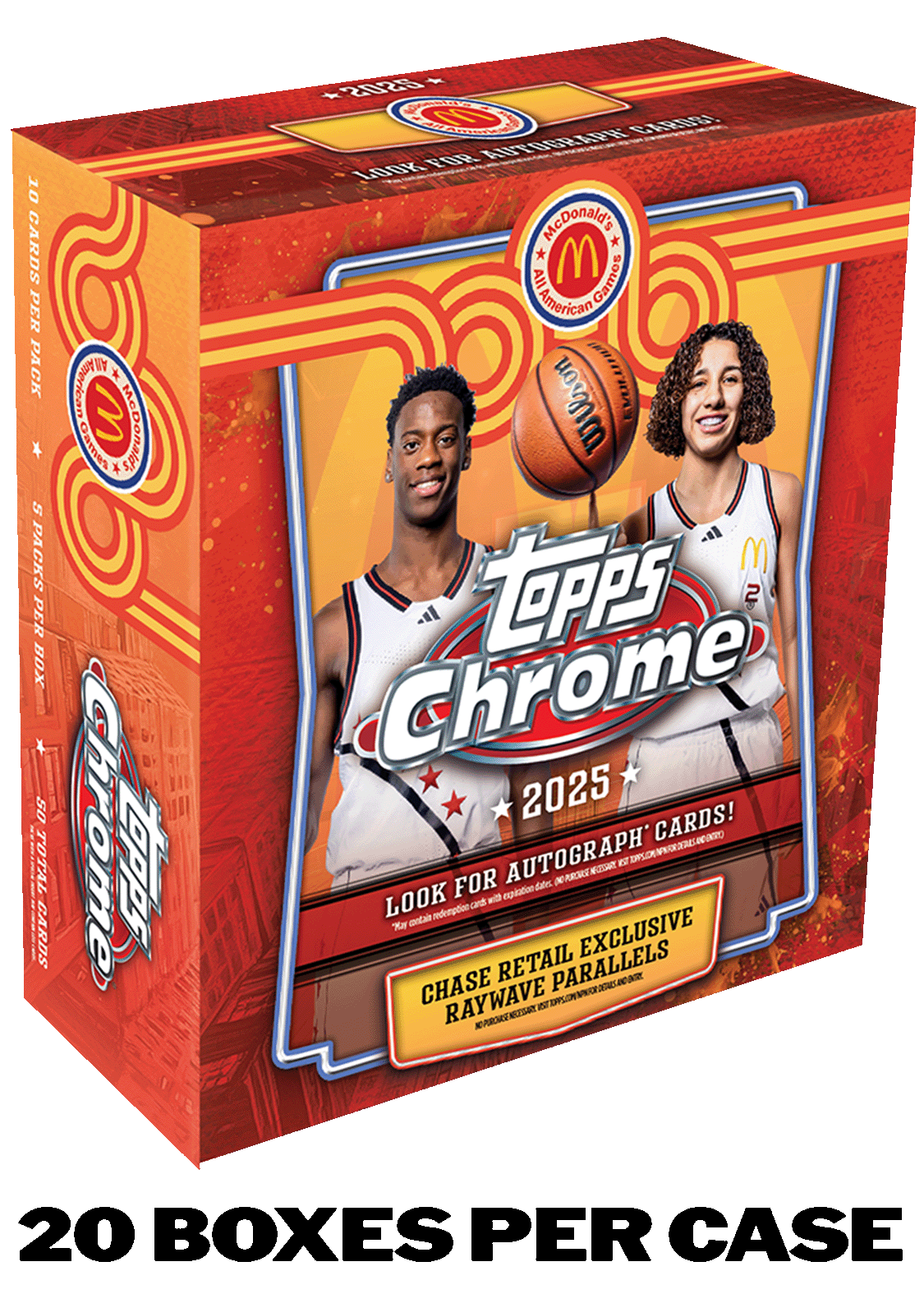 2025 Topps Chrome® McDonald’s All-American Basketball - Mega Box - Sealed Case
