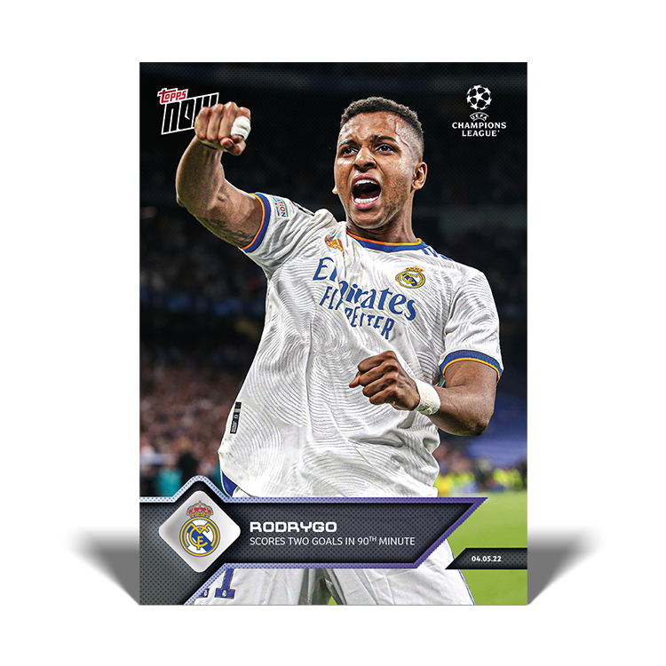 Scores two goals in 90th minute - UCL Topps NOW® Card #154 - PR: 1295