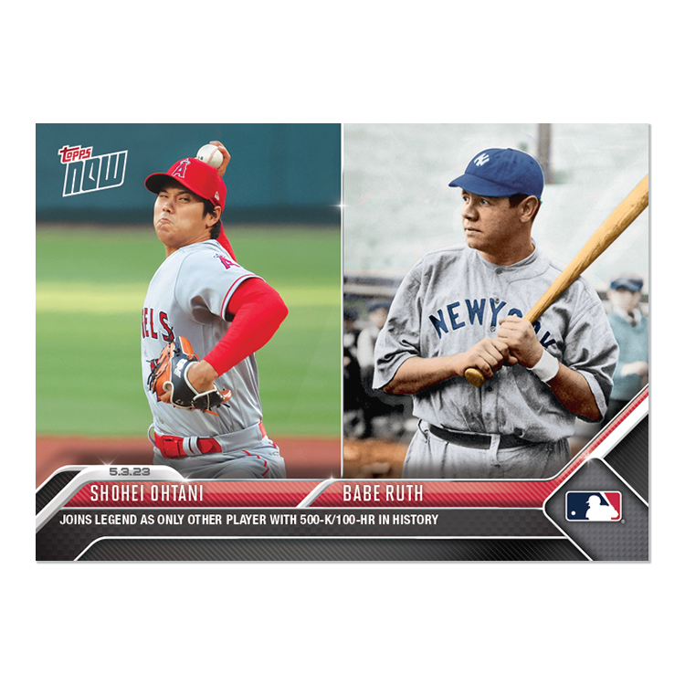 Shohei Ohtani/Babe Ruth  - 2023 MLB Topps NOW® Card 233 - PR: 9034