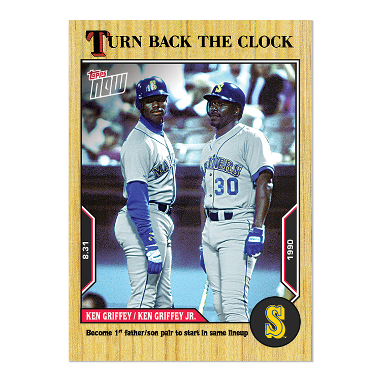 Ken Griffey/Ken Griffey Jr.  - 2022 MLB Topps NOW® Turn Back The Clock - Card 154 - PR: 978