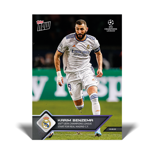 100th UEFA Champions League start for Real Madrid C.F. - UCL Topps NOW® Card #109 - PR: 393