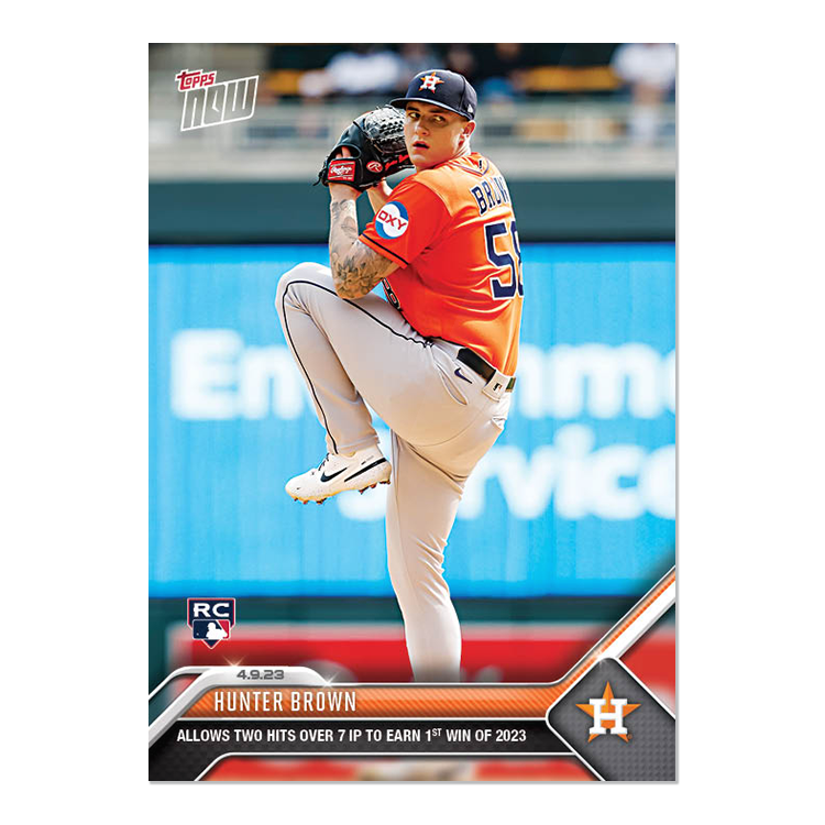 Hunter Brown  - 2023 MLB Topps NOW® Card 84 - PR: 873