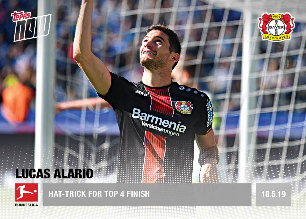 Hat-trick for top 4 finish - Bundesliga Topps NOW® Card 127 - Print Run: 36