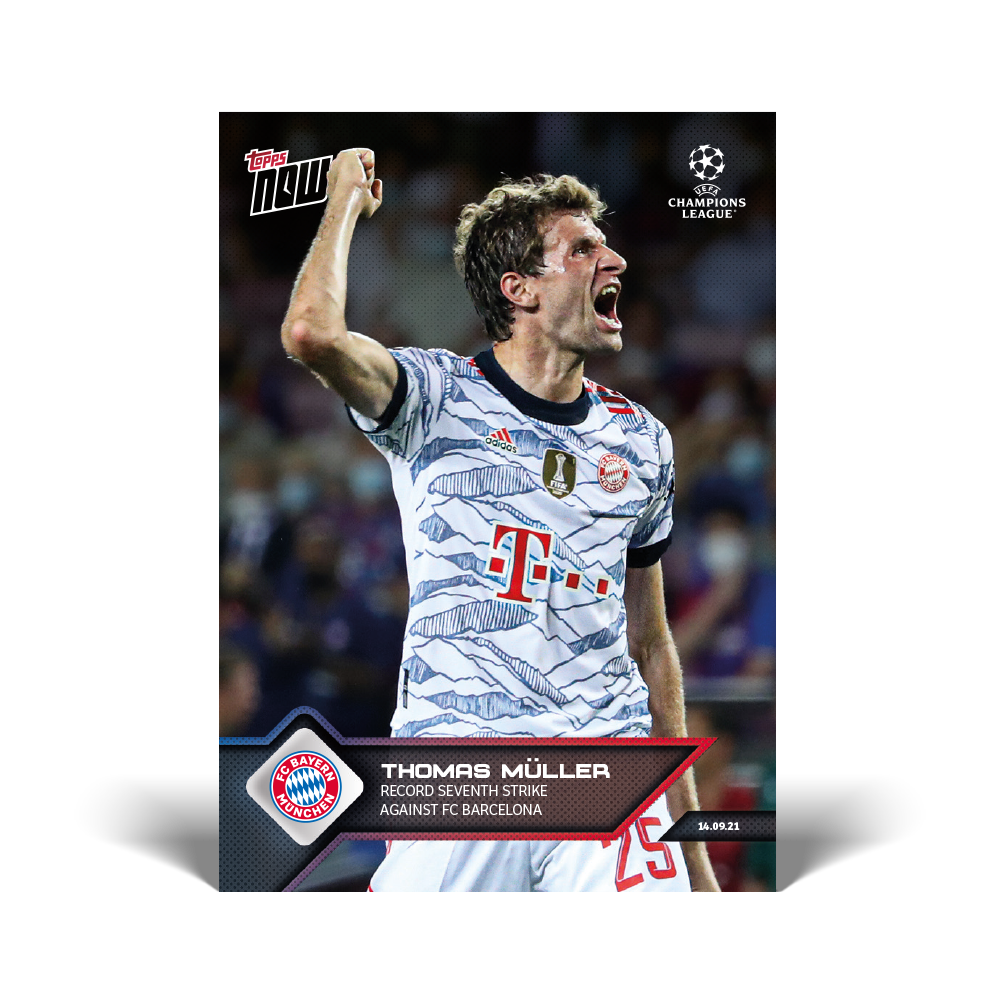 Record seventh strike against FC Barcelona - UCL Topps NOW® Card #17 - PR: 289