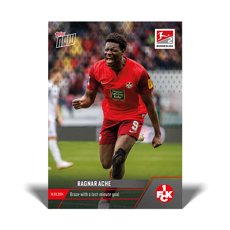 Ragnar Ache - Brace with a last-minute goal - Bundesliga Topps NOW® Card #142 - PR: 157