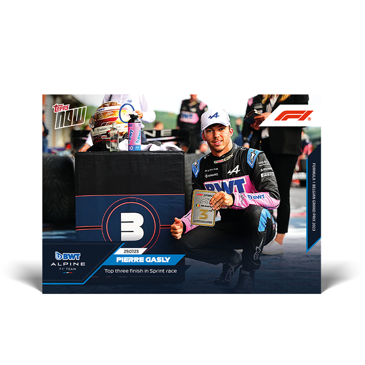 Top three finish in sprit race - F1 Topps NOW® Card #39 - PR: 1321