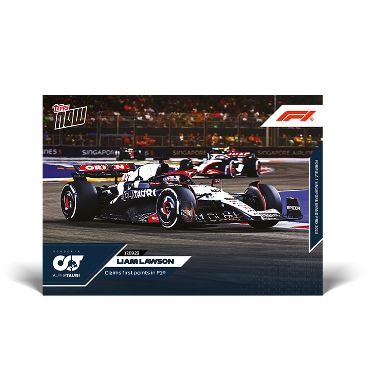 Liam Lawson - Claims first points in F1 - F1 Topps NOW® Card #48 - PR: 1456