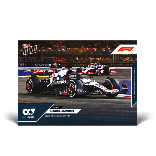 Liam Lawson - Claims first points in F1 - F1 Topps NOW® Card #48 - PR: 1456