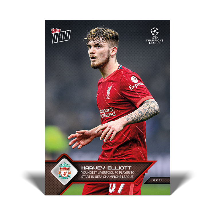 Youngest Liverpool FC player to start in UEFA Champions League - UCL Topps NOW® Card #112 - PR: 3122