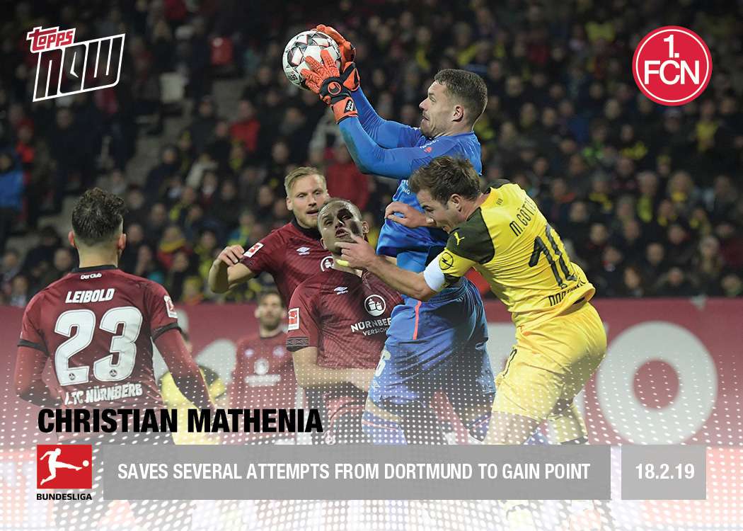 Saves Several Attempts From Dortmund to Gain Point- Bundesliga Topps NOW® Card 80 - Print Run: 31