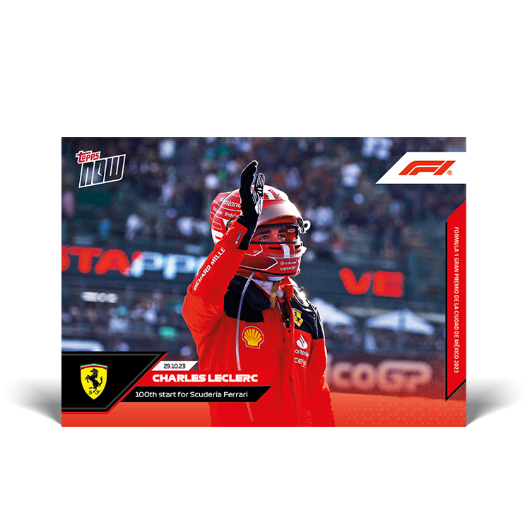 Charles Leclerc - 100th start for Scuderia Ferrari - F1 Topps NOW® Card #64 - PR: 795