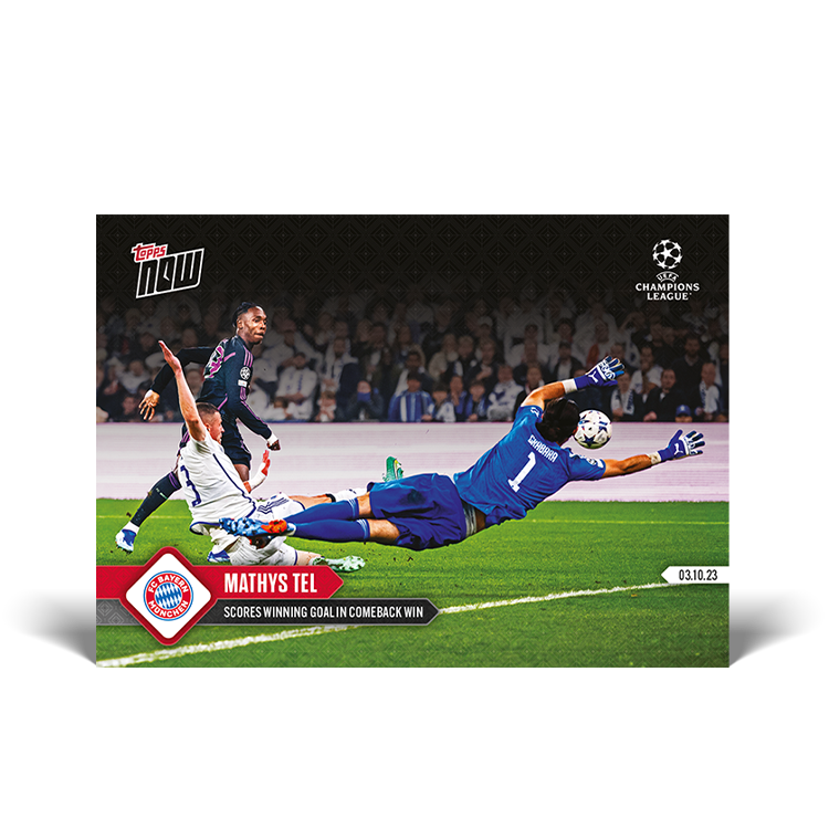 Mathys Tel - Scores winning goal in comeback win - UCL Topps NOW® Card #27 - PR: 439