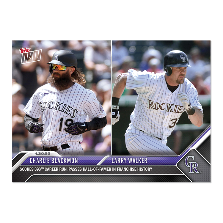Charlie Blackmon/Larry Walker  - 2023 MLB Topps NOW® Card 214 - PR: 214