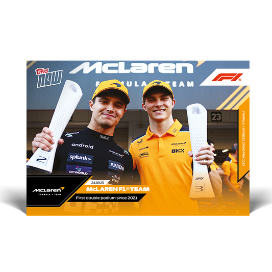 McLaren F1 Racing - First double podium since 2021 - F1 Topps NOW® Card #52 - PR: 1412