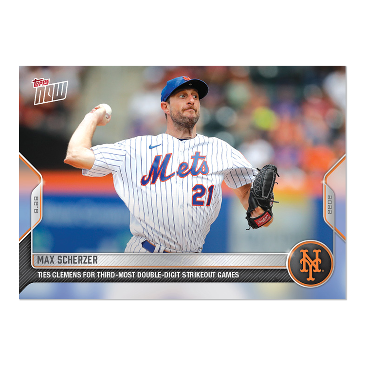 Max Scherzer  - 2022 MLB Topps NOW® Card 793 - PR: 382
