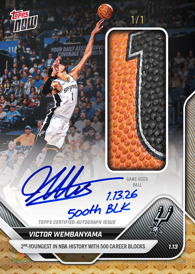 Victor Wembanyama - 2025-26 NBA Topps NOW® - Card 127